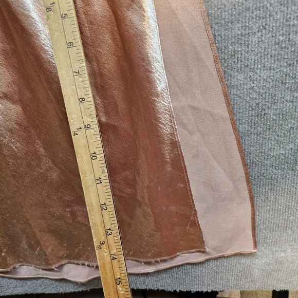 EVENING DRESS BHLDN S JENNINGS LIQUID GOLD BRONZE SACHIN BABI SLIT NWT  SIZE 2 - Picture 10 of 16